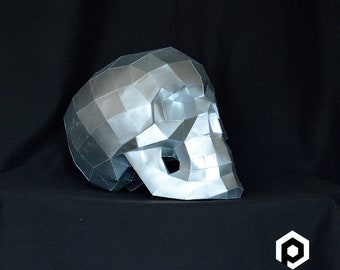 Skull papercraft, Download and make your own Real size paper skull, printable DIY pdf template, Paper skull