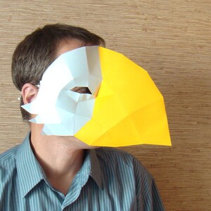 Bird Beak Mask, Bird Mask, Printable DIY Pdf Template, Paper Party Mask ...