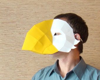 Bird Beak Mask, Bird mask, printable DIY pdf template,  paper Party Mask,  Halloween mask, Papercraft