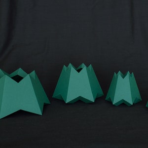 Easy to make Christmas Tree, Xmas tree Papercraft template, PDF Download, Printable Template image 3