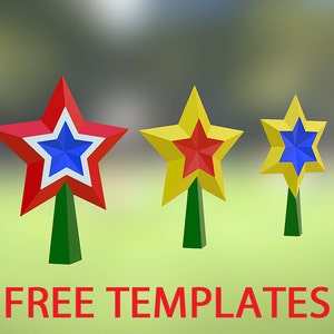 Gratis Download druckbare Christmas Tree Topper, Link in Beschreibung
