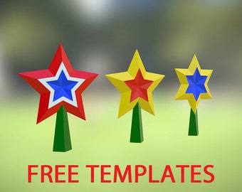 Free to Download Printable Christmas Tree Toppers, Link in description