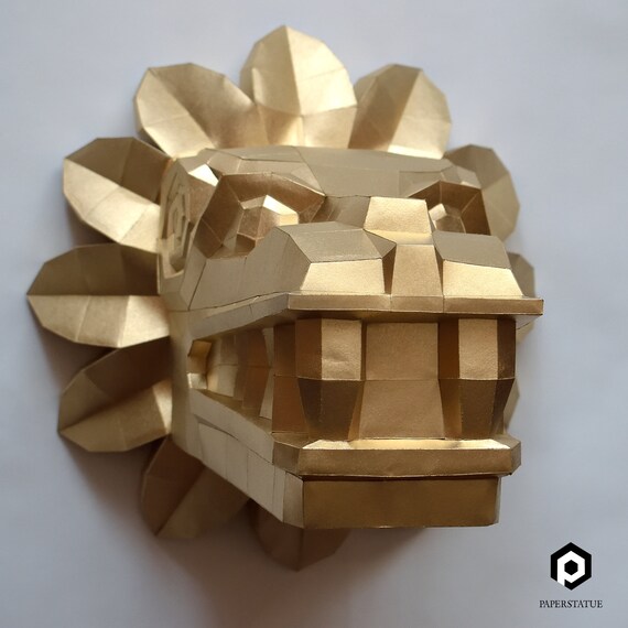 Descargar Papercraft De Serpiente Emplumada Y Quetzalcoatl Pared Montaje Papercraft Plantilla Pdf