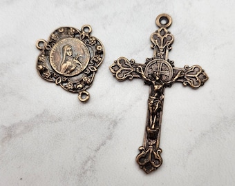 Antique Replica St. Therese Rosary Part Set