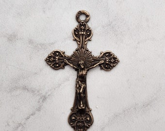 Antique Replica Elegant Rosary Crucifix