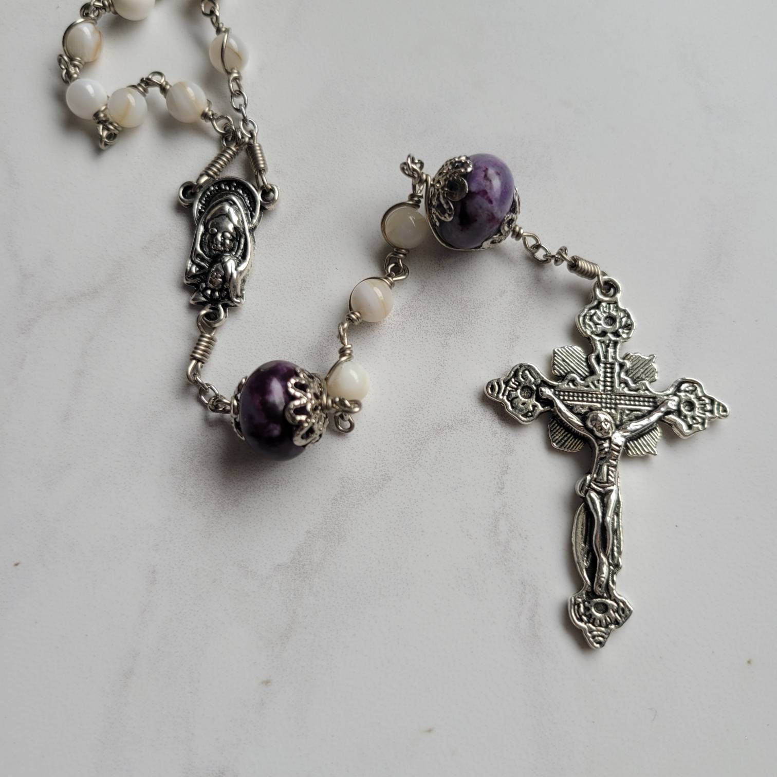 Catholic Rosary with Crucifix Unique Rosary Beads Rosary Etsy