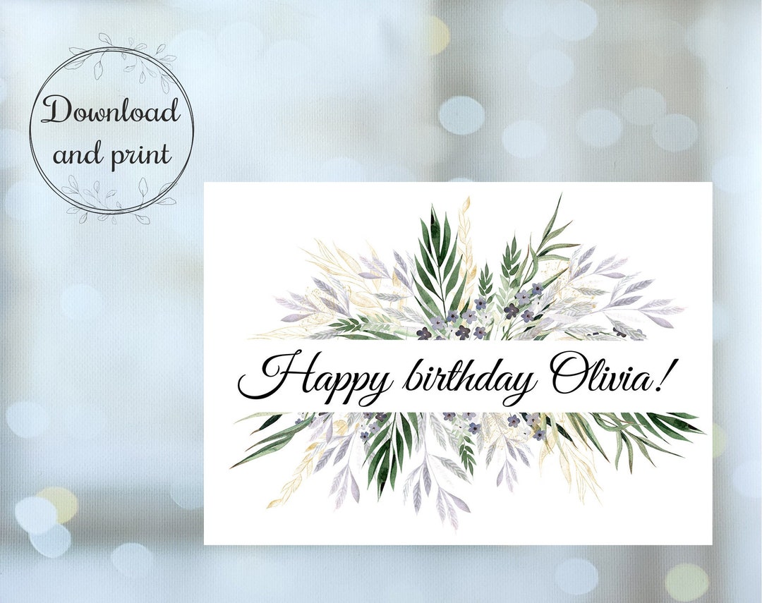 Happy Birthday Card, Printable Birthday Card, Niece Birthday Card ...