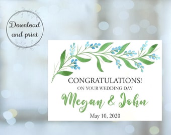 Wedding Day Card, Congratulations Wedding Card, Custom Wedding Card, Custom Card for Wedding Day