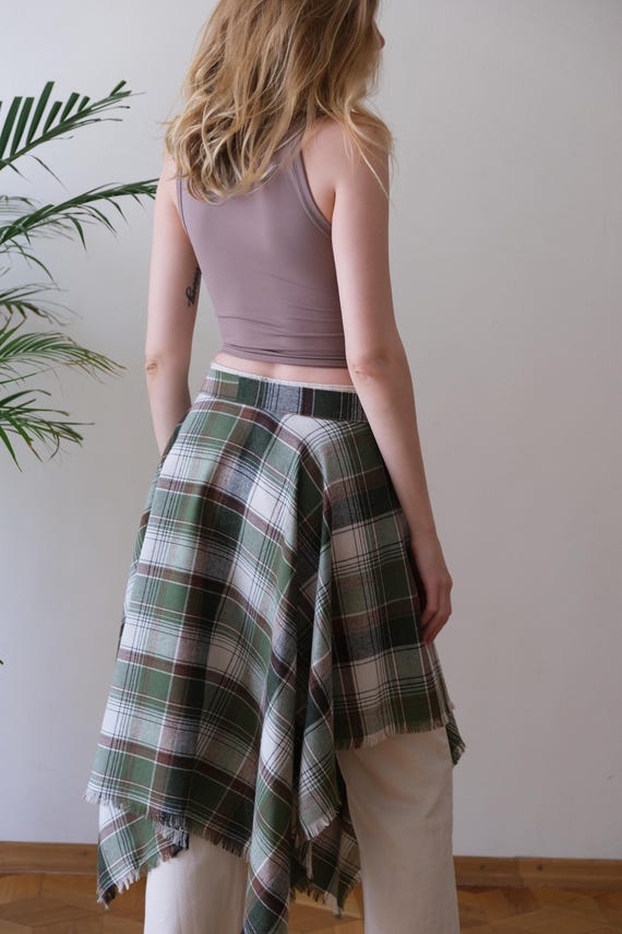 Unisex Tartan Half Skirt Belt Vivienne Westwood Style