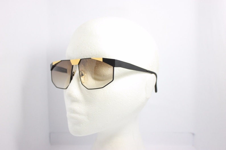 Maga Vintage Sunglasses Made in Italy 3059T 60mm NOS Gold Brown Havana