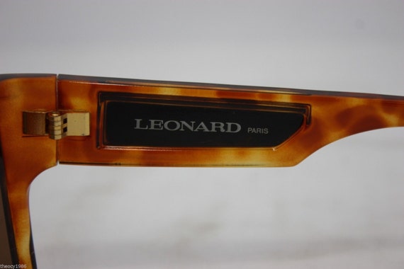 Leonard Vintage Sunglasses Made in France Gold Br… - image 3