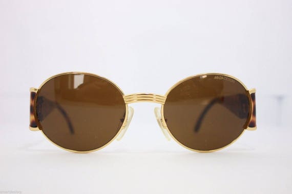 Maga Vintage Sunglasses Made in Italy 3059T 60mm NOS Gold Brown Havana