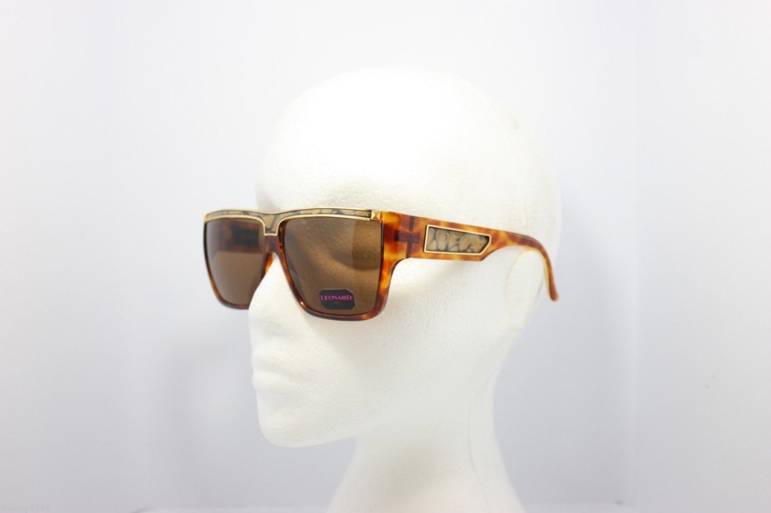 Leonard Vintage Sunglasses Made in France Gold Brown LE 13 18 60mm - Etsy