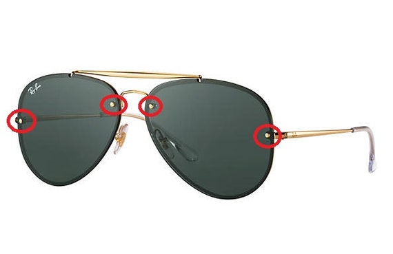 ray ban lens screws