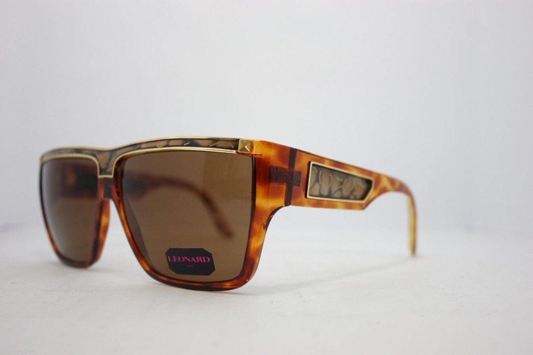 Leonard Vintage Sunglasses Made in France Gold Brown LE 13 18 60mm - Etsy