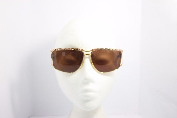 Maga Vintage Sunglasses Made in Italy 3059T 60mm NOS Gold Brown Havana