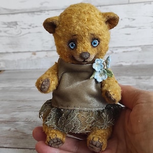 OOAK Handmade Girl Teddy Bear | Unique Art Doll | Custom Stuffed Animal | Collectible Plush | Gift for Bear Lovers | Original Soft Toy |