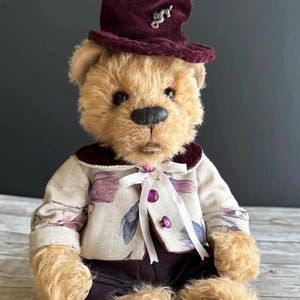 12&quot;OOAK Handmade Teddy Bear | Unique Art Doll | Custom Stuffed Animal | Collectible Plush | Gift for Bear Lovers | Original Soft Toy |