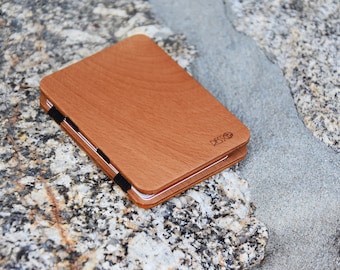 Billetera de madera, billetera tarjeta de crédito, billetera de hombre, billetera delgada, billetera de diseño moderno, billetera mágica de madera, billetera de madera, madera