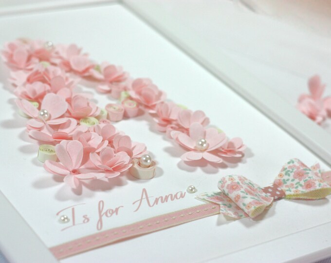 Girls Nursery Decor/personalized Baby's Wall Art/pink Etsy