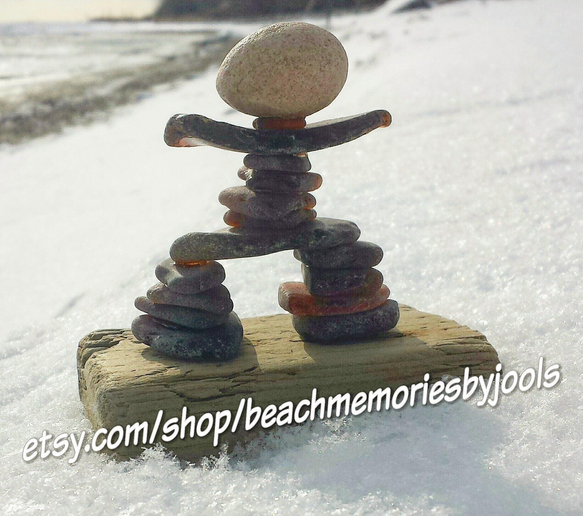Inukshuk beachglass statue inukshuk statue inukshuk art Etsy