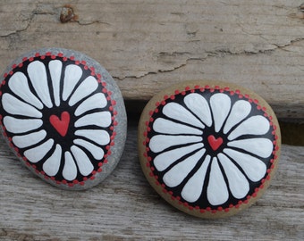 BFF rocks, Best Friend Rocks, One for you, Valentine's gift, hearts, painted stones, painted rocks, painted hearts, heart art, keepsakes