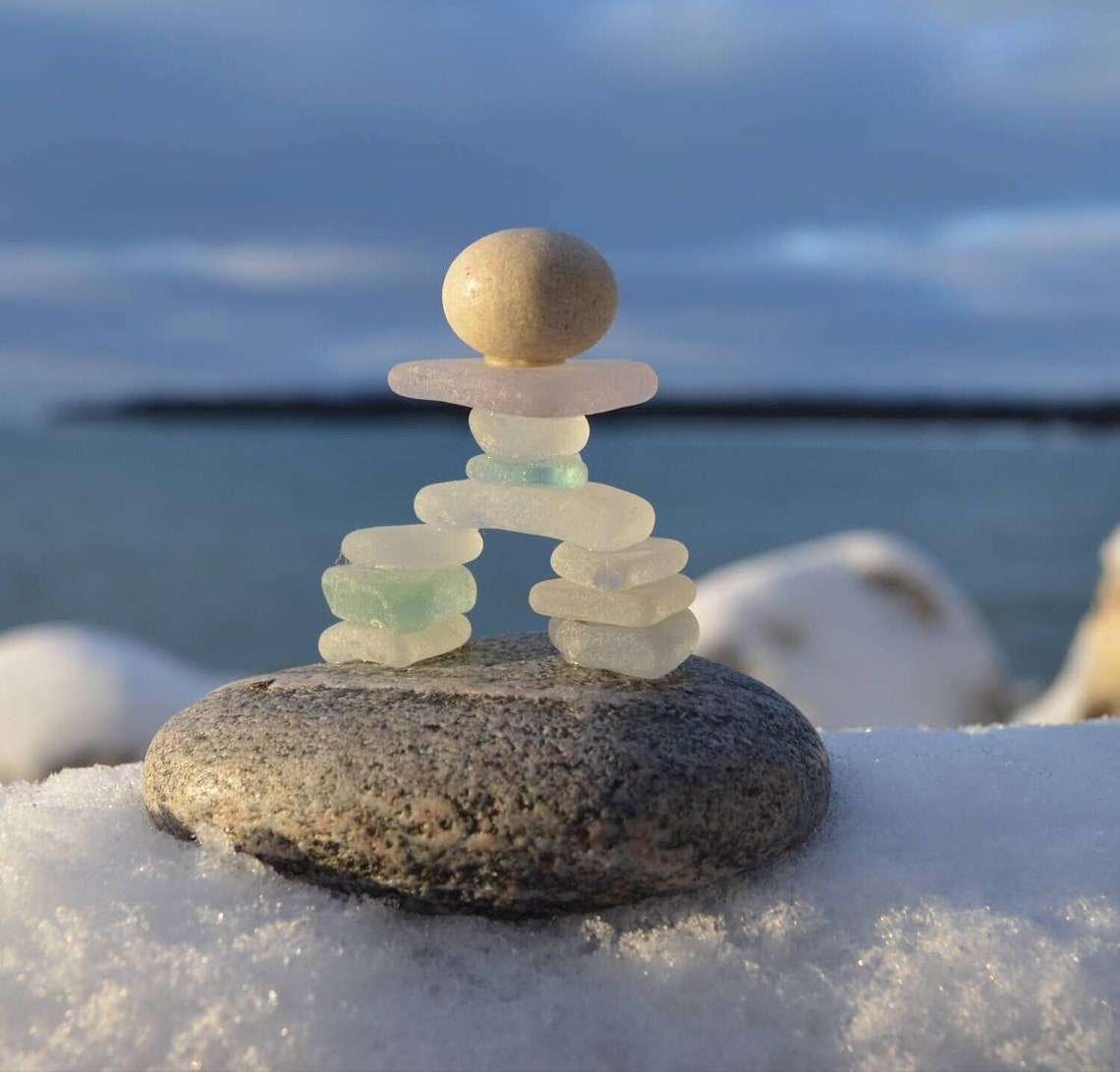 Baby Pastel Inukshuk inukshuk art natural art inukshuk Etsy