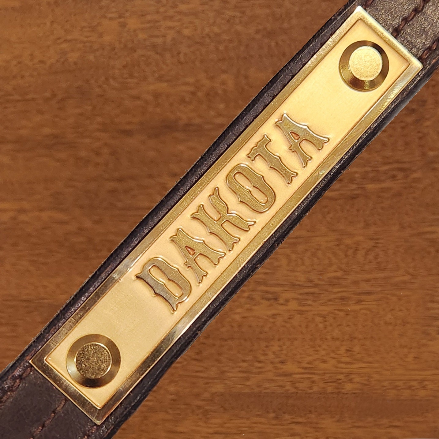 Leather Horse Halter With 4 Reliefengraved Brass Nameplate Etsy