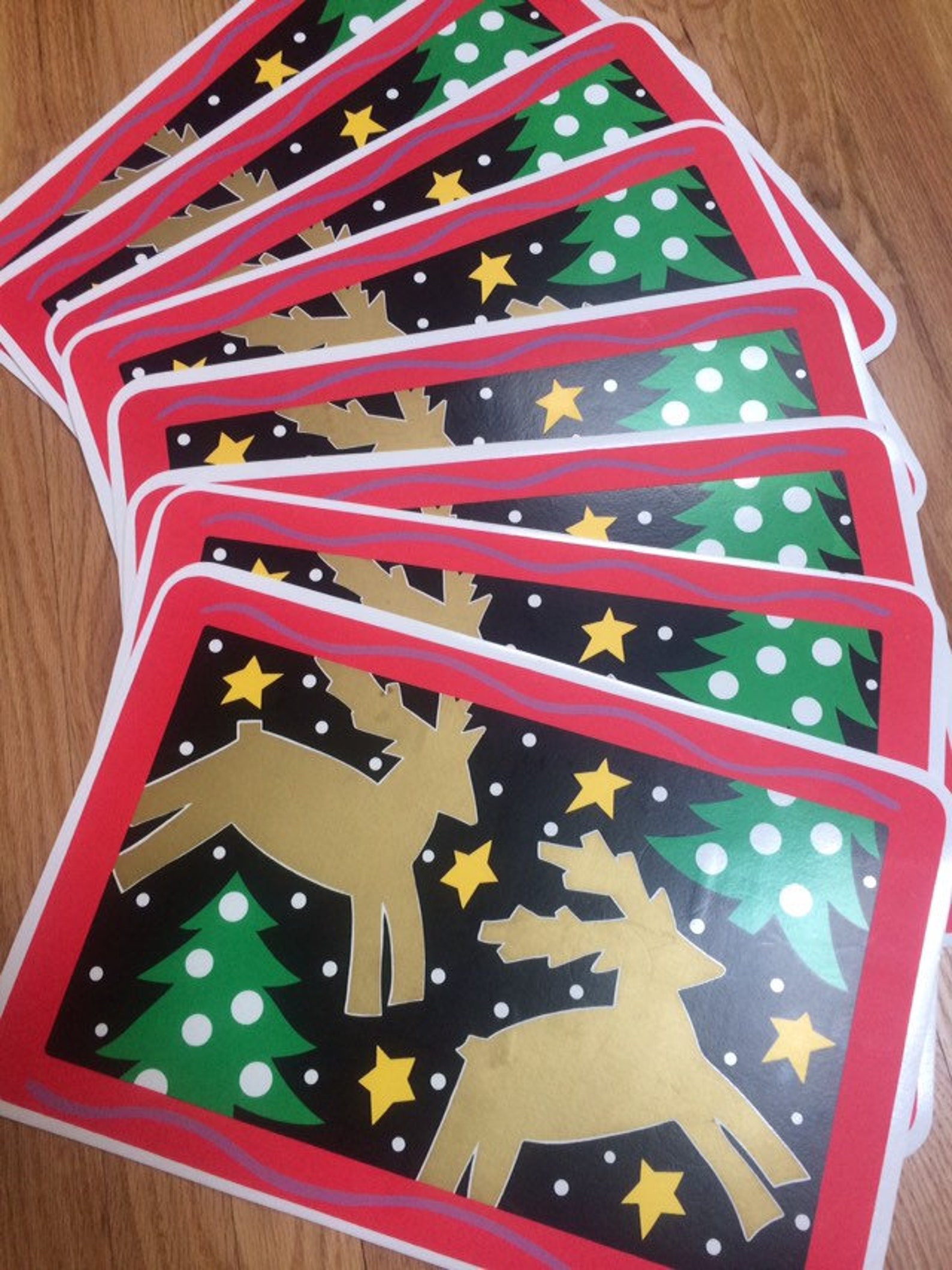 Christmas Vinyl Placemats Set of 8 Etsy