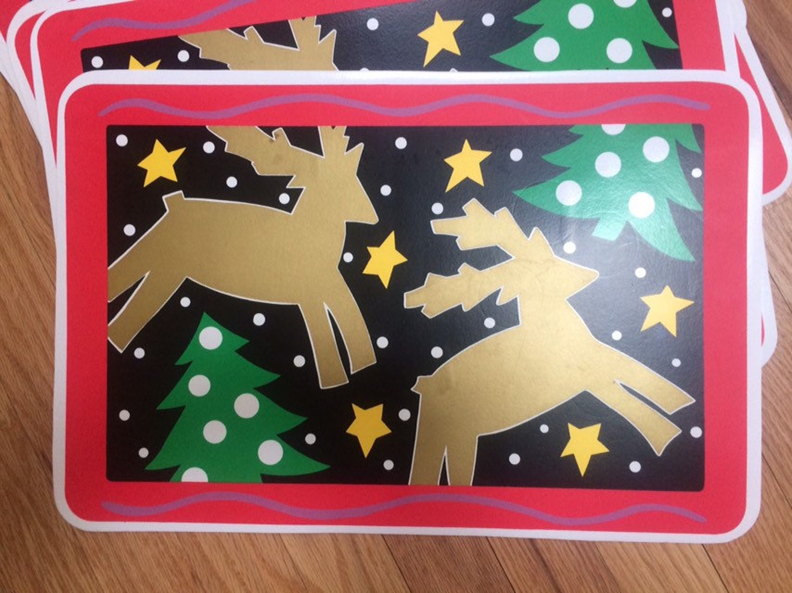 Christmas Vinyl Placemats Set of 8 Etsy