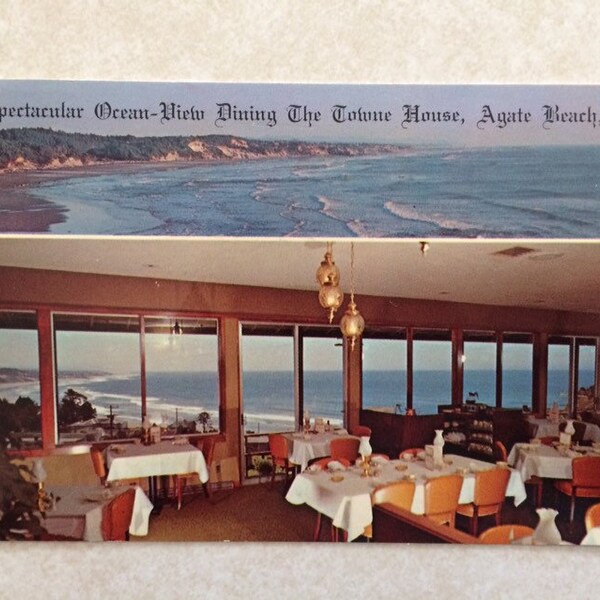 The Towne House Restaurant Agate Beach, Ore. Used Postcard