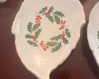 Snackborden kersthulst vintage