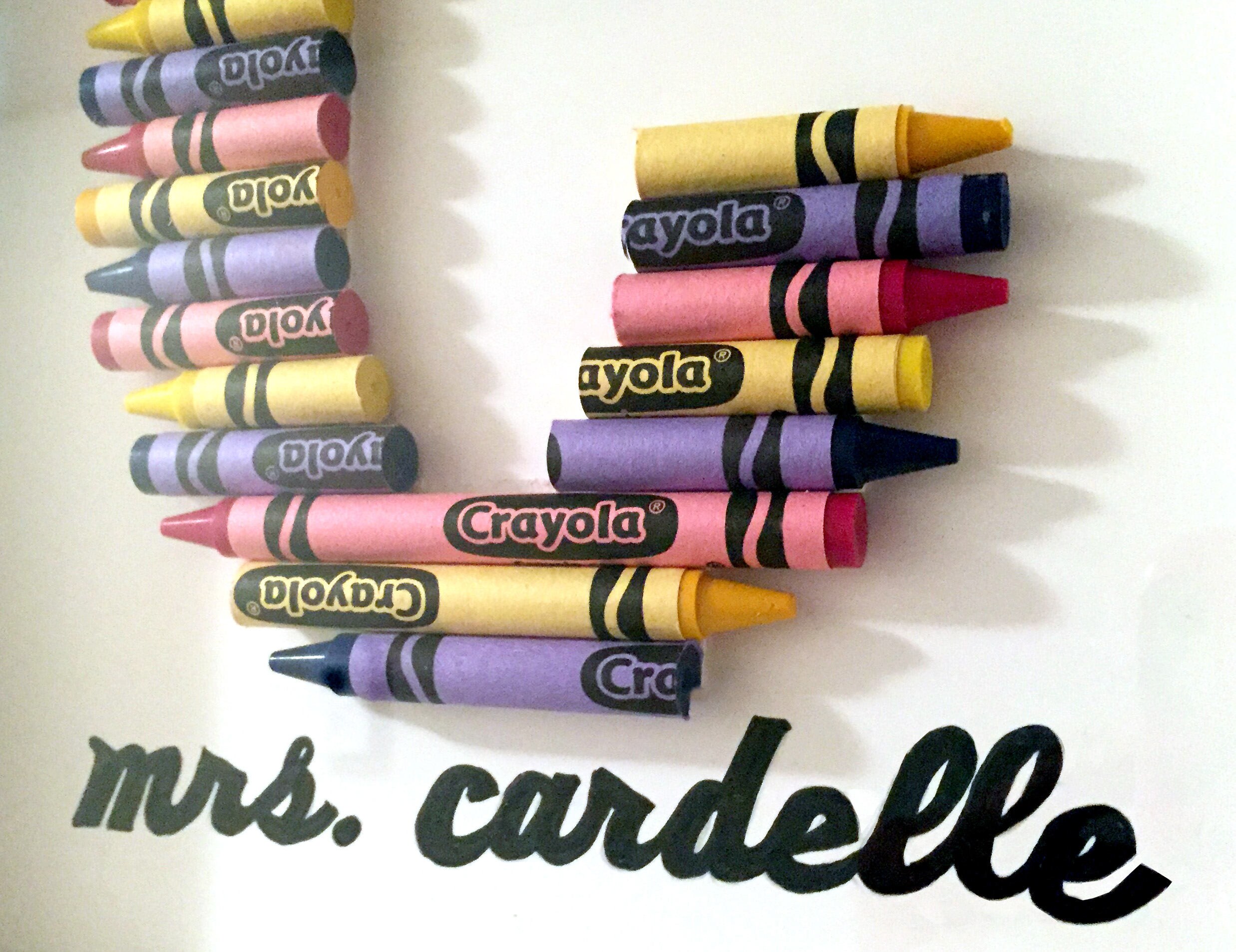 Handmade Teacher's Crayon Letter/ Name 10x8 Etsy