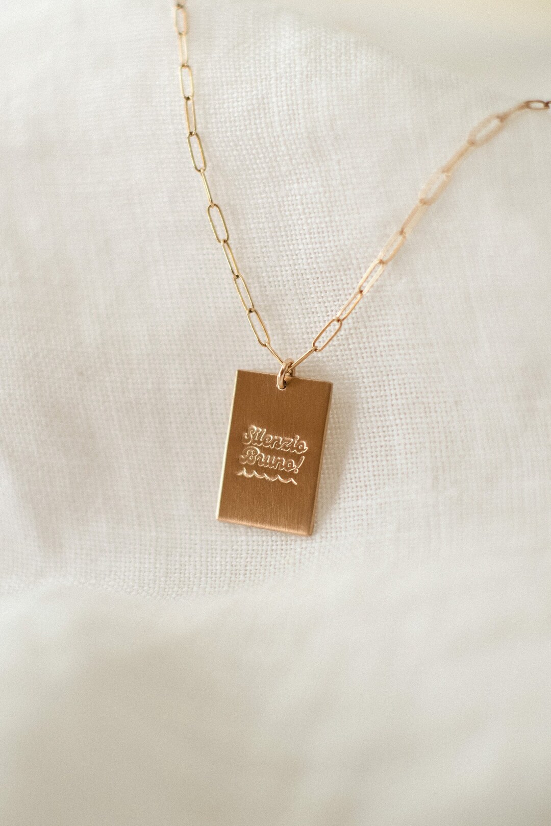 Silenzio Bruno Necklace, Beachy Necklace, Summer Jewelry, Dainty