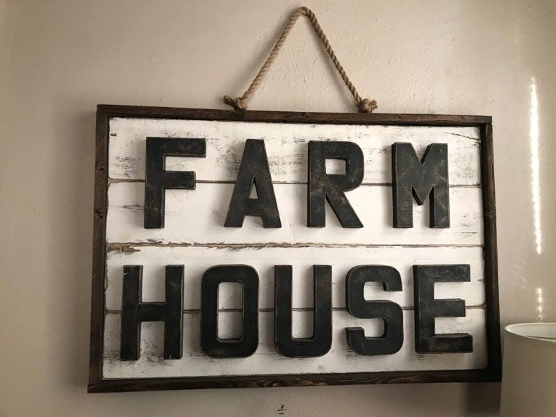 Farmhouse Sign Farmhouse Style Wall Decor Farmhouse Wall