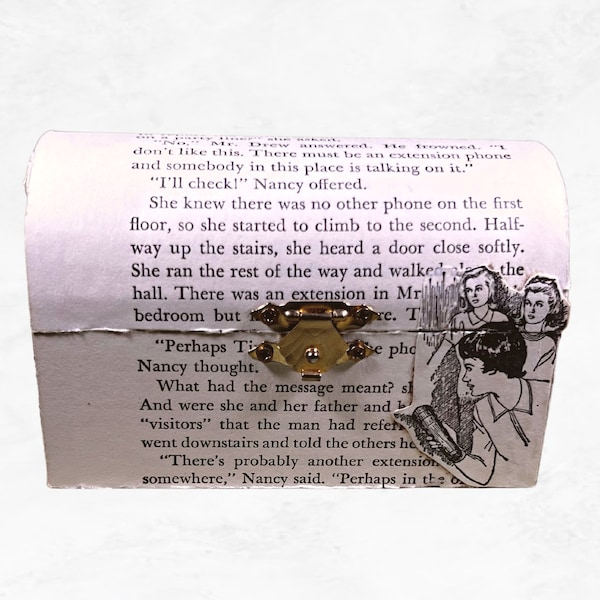 Treasure Chest // Nancy Drew // Hand-crafted with book pages