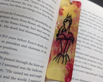 Acrylic Belle Bookmark, Resin Page Holder, Fantasy Princess Gift, Book Lover