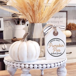 Pumpkin Pies Baked Fresh Tiered Tray Sign| Tiered Tray Decor | Fall Decor| Fall Tiered Tray