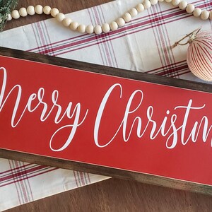 Merry Christmas Sign | Framed Wood Sign | Christmas Decor | Christmas Sign