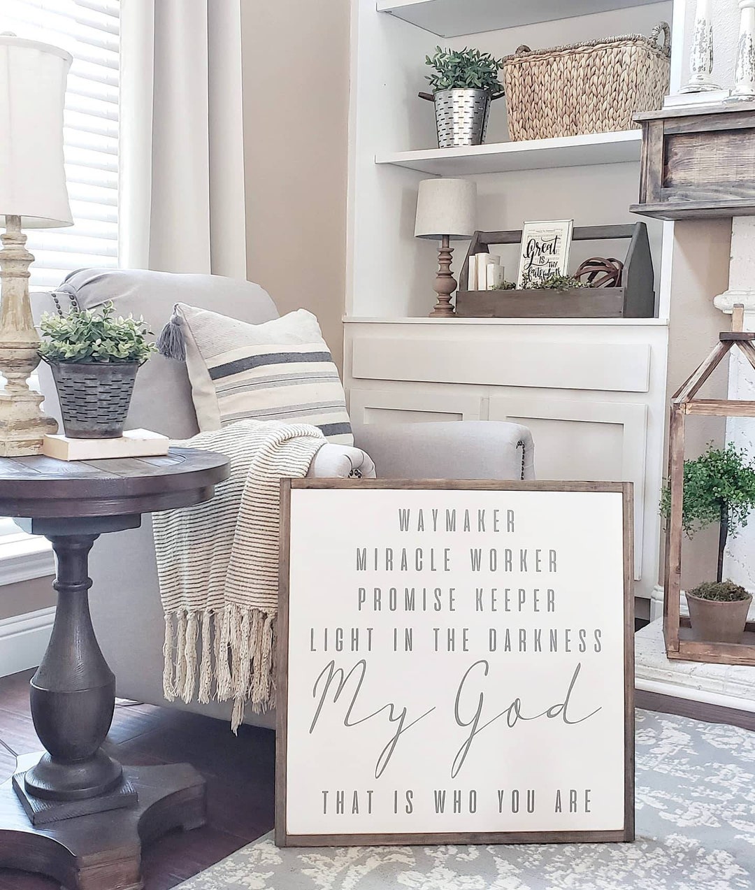 Way Maker Signs Way Maker Miracle Worker Framed Sign| Everyday Home Decor - Etsy