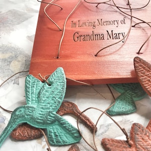 Grandma Memorial Wind Chime 18 inches Personalized hummingbird Sympathy Gift after Loss with Direct Shipping