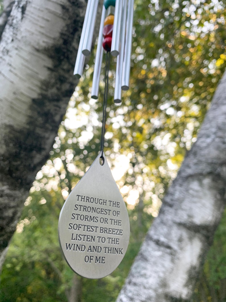 Sympathy Gifts Wind Chimes Lasting Memorial Gift Rainbow Etsy