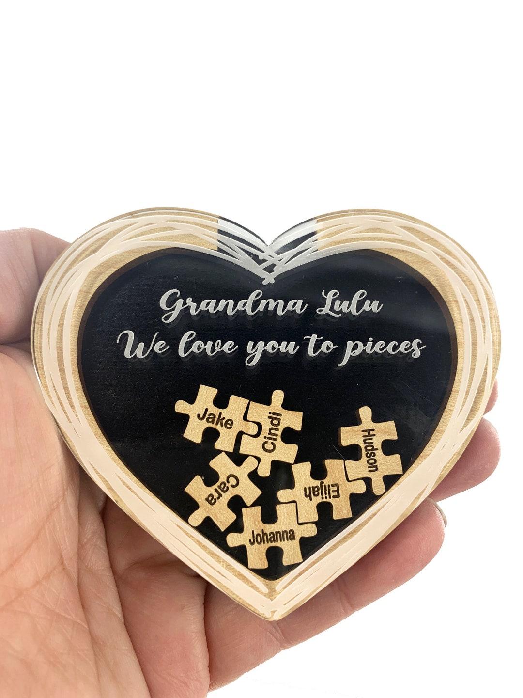 Puzzle personnalisé coeur - Contient 23 pièces pour un cadeau unique