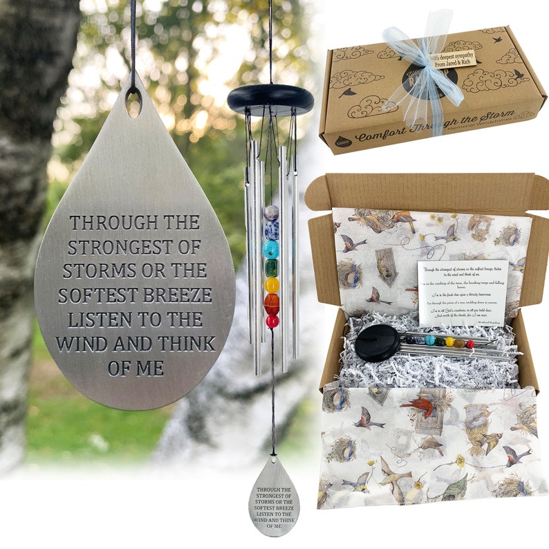 Sympathy Gifts Wind Chimes Lasting Memorial Gift Rainbow Etsy