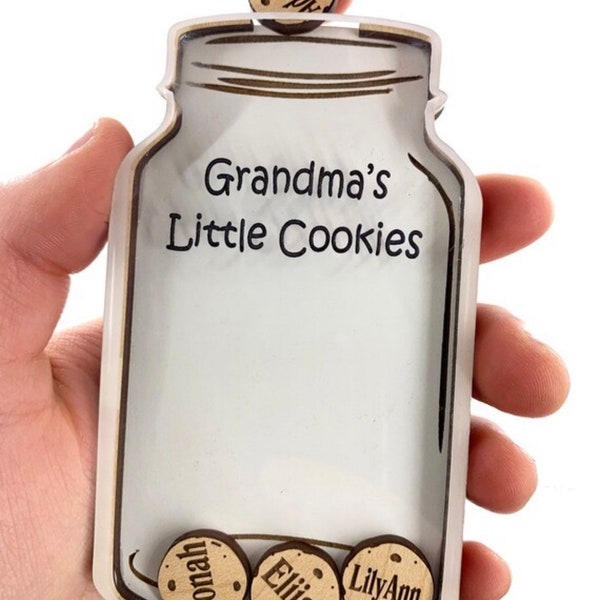Mothers Day Grandma Gifts Personalized Gift for Gigi Papa Grandma Nana Meme Grandpa with Grandchildren's Names on Cookies Baking Gifts