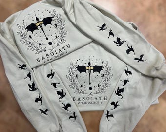 Embroidered Forth Wing Basgiath Book Lovers Crewneck Sweatshirt