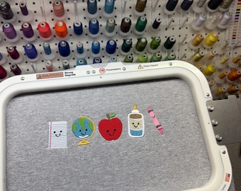 Back to School, Teacher Icons, Embroidered Sweatshirt, Custom Embroidery for teachers and aides