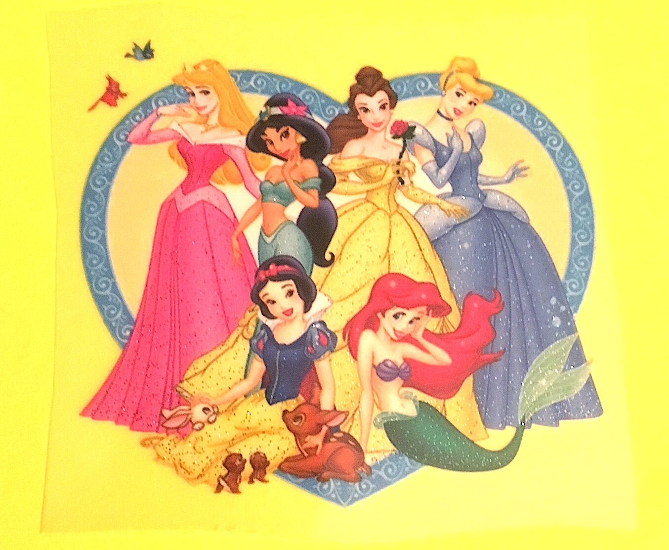 Disney Princess Iron On Transfer Decorate Shirt Bag Fabric Etsy
