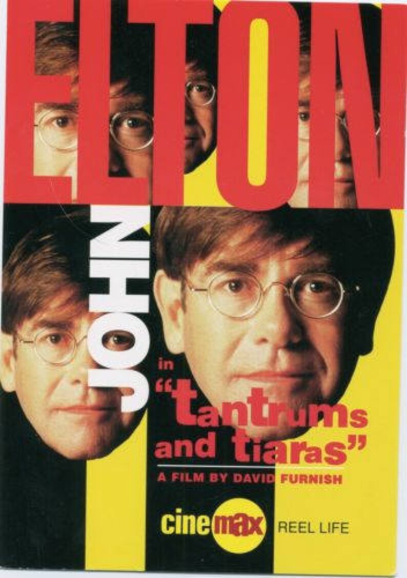Vintage Elton John Tantrums and Tiaras Documentary Postcard Etsy