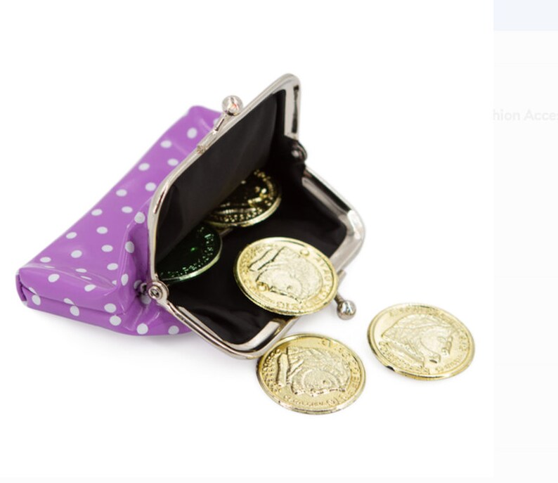 Fun Poka Dot Pink With Black dots Coin Purse Classic Clapse